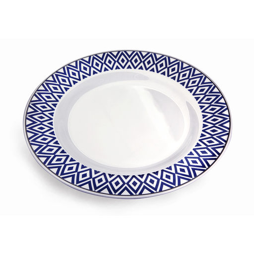 [36-388] Vague Melamine Plate Blue 13"