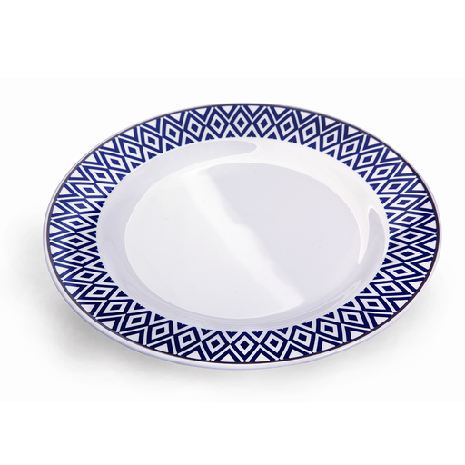 [36-390] Vague Melamine Round Plate Blue 10"