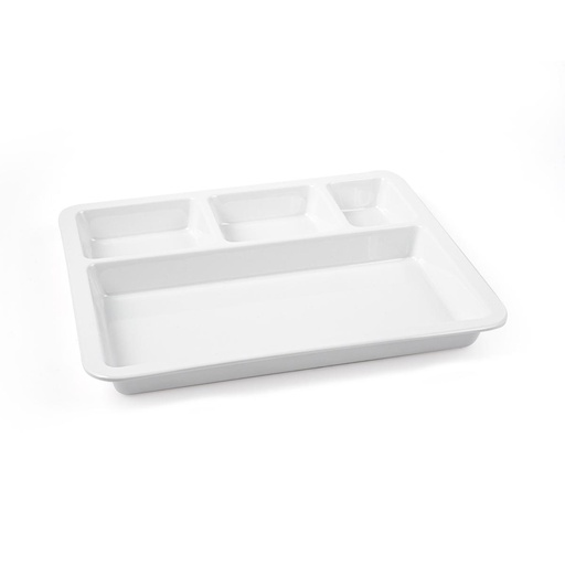[36-468] Vague Melamine Square 4 Compartment Divided Platter 28 cm