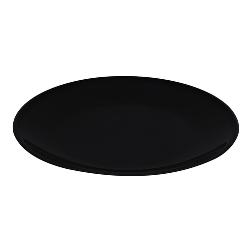 [36-525B] Vague Black Melamine Round Plate 20 cm