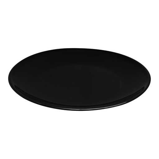 [36-527B] Vague Black Melamine Round Plate 30 cm