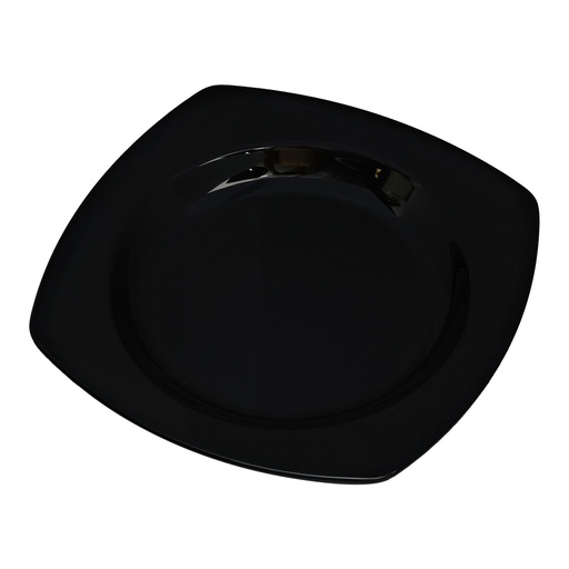 [36-528B] Vague Black Melamine Rectangular Plate 21.5 cm x 21.5 cm