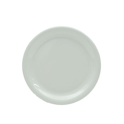 [36-535] Vague White Melamine Round Plate 23 cm