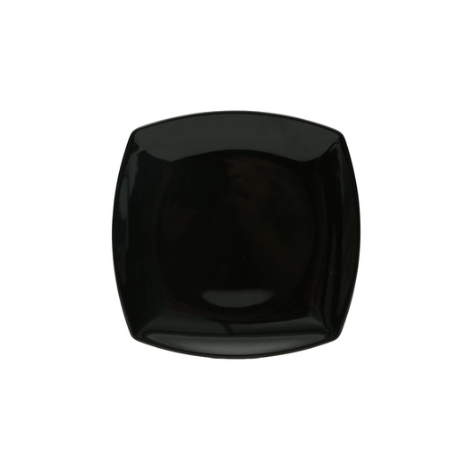 [36-537B] Vague Black Melamine Square Plate 16.5 cm x 16.5 cm