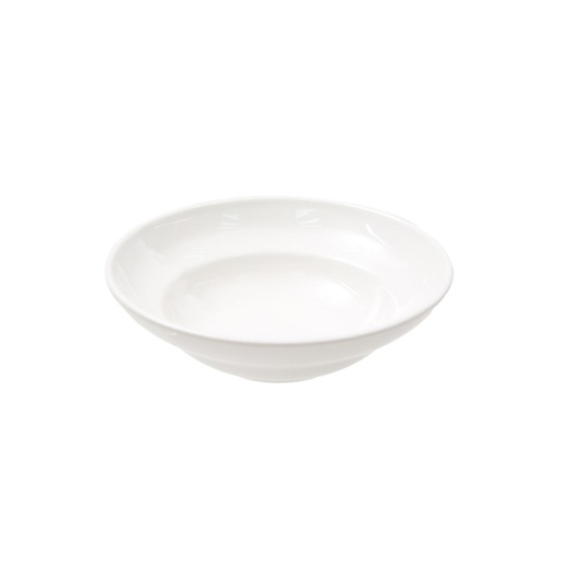 [36-546] Vague White Melamine Pasta Plate 15 x 4 cm
