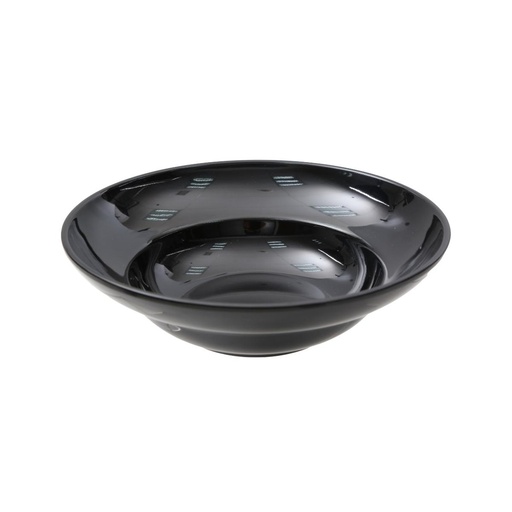 [36-547B] Vague Black Melamine Pasta Plate 20.3 x 5.5 cm