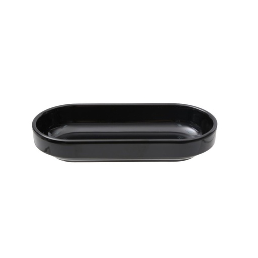 [36-549B] Vague Black Melamine Oblong Bowl 17 x 7.5 x 3 cm