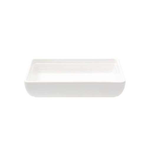 [36-550] Vague White Melamine Rect. Bowl 16 x 10 x 3.4 cm