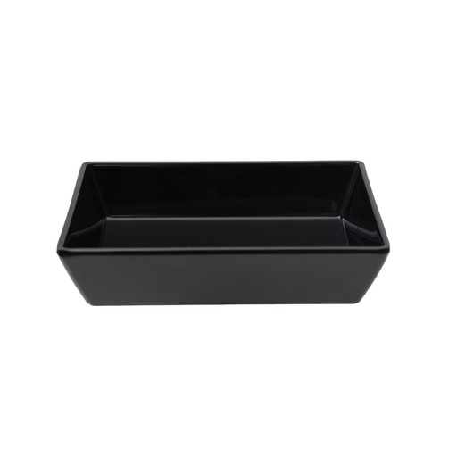 [36-551B] Vague Black Melamine Rect. Bowl 16.5 x 12.5 x 4 cm