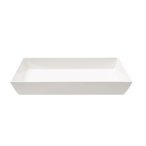 [36-552] Vague White Melamine Rect. Bowl 27 x 16.3 x 4 cm