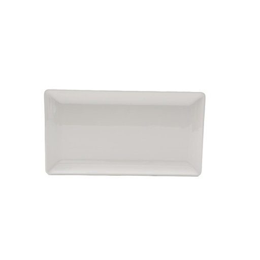 [36-554] Vague White Melamine Rect. Platter 33.7 x 18.5 x 2.5 cm