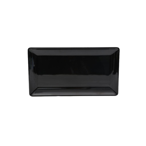 [36-554B] Vague Black Melamine Rect. Platter 33.7 x 18.5 x 2.5 cm