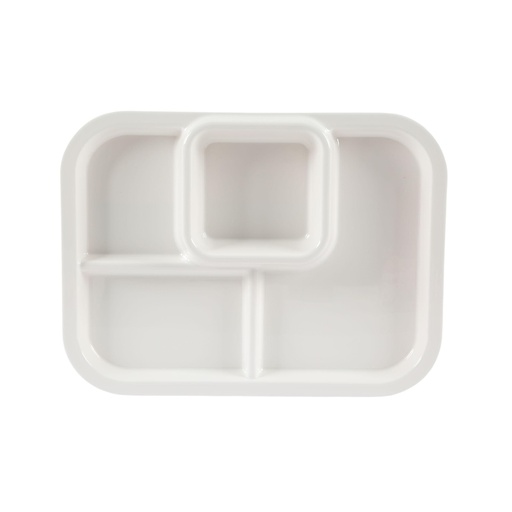 [36-555] Vague Melamine White Square Divided Tray 40 x 30 cm