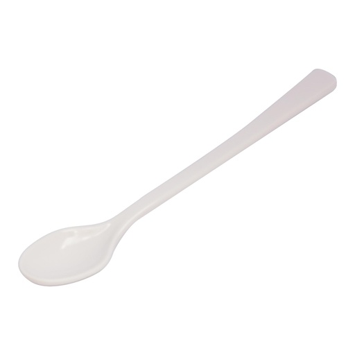 [36-577] Vague Melamine 12 Pieces Long Spoon Set 19 x 2.8 cm Ivory