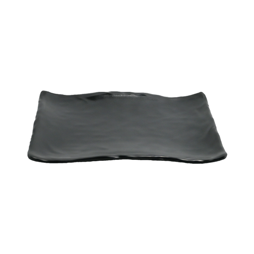 [36-593] Vague Black Melamine Rectangle Plate 34 x 23.5 cm