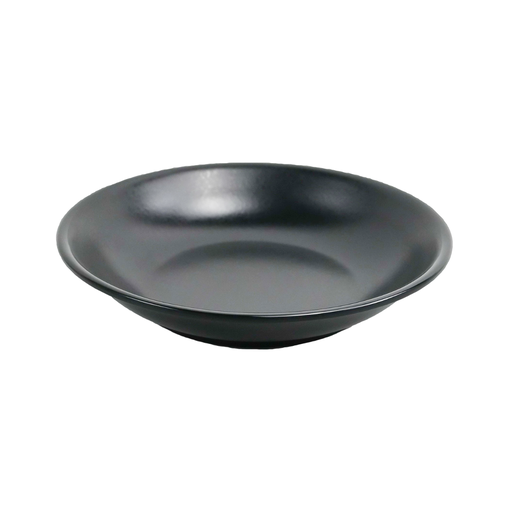 [36-617] Vague Black Melamine Round Deep Plate 7"