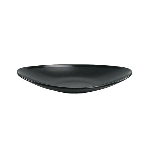 [36-733] Vague Black Melamine Oval Bowl 18.3 x 11.5 x 3.1 cm
