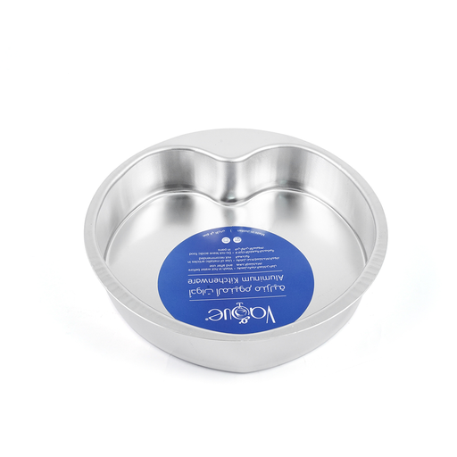 [AL-088] Vague Aluminium Cake Pot Heart 28 cm/1.5 mm