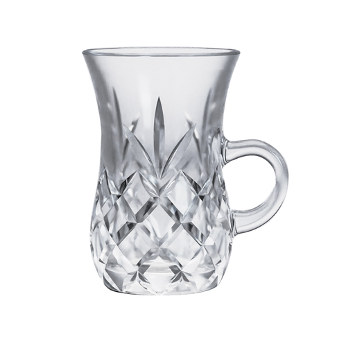 [04-463] طقم فناجين شاي زجاجية من فاج، 6 قطع، 100 مل، بيلي فروست