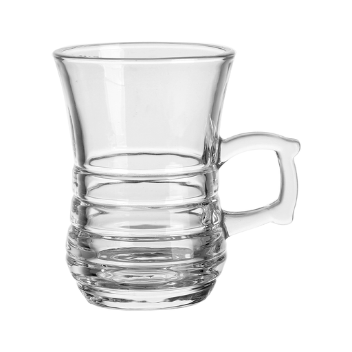 [04-571] Vague 6 Pcs Glass Tea Istikan 112 ml Set - V01 Design