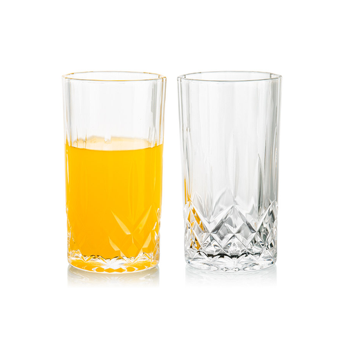 [04-344] Vague Glass Highball Glass 3 Pieces Set 350 ml