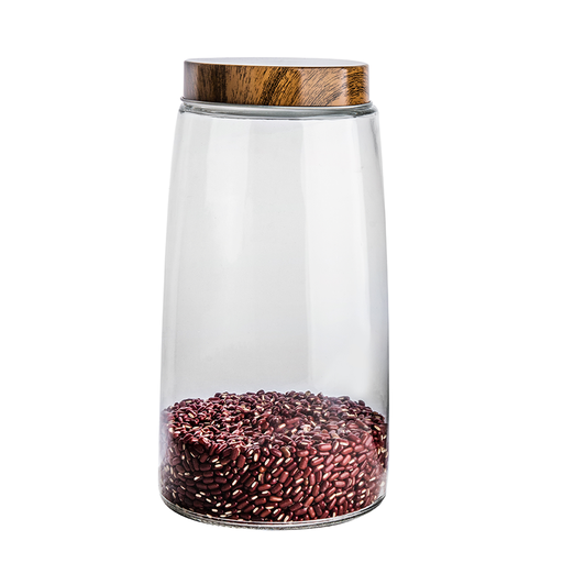 [04-350] Vague Glass Glass Jar with Lid 2 Liter
