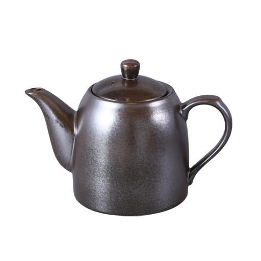 [08-065D3] Porceletta Rustic Black Reactive Glaze Porcelain Coffee Pot 700 cc