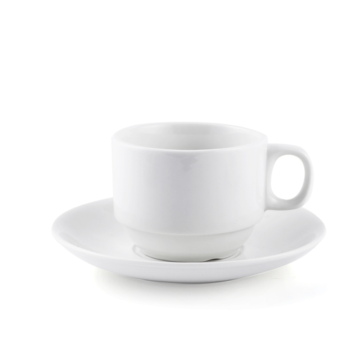 [08-085] Porceletta Ivory Porcelain Coffee and Tea Cup & Saucer 200 ml