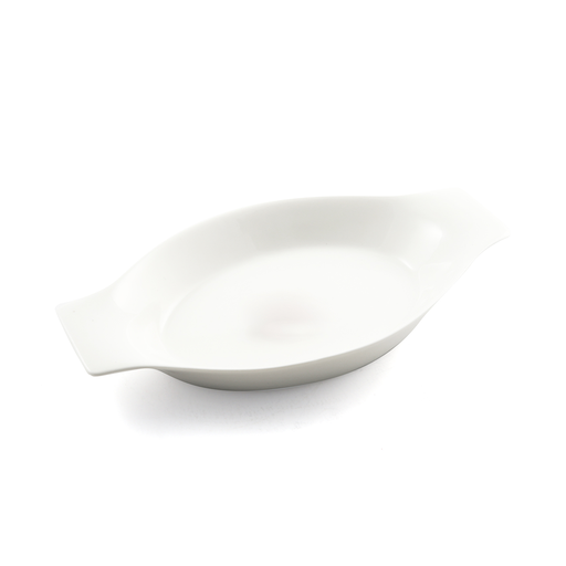 [08-135] Porceletta Ivory Porcelain Banana Plate 21.5 cm / 8"