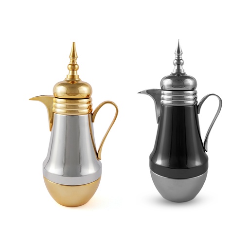 [1911079] Stainless Steel 1 Liter Vacuum Flask Gold/Silver