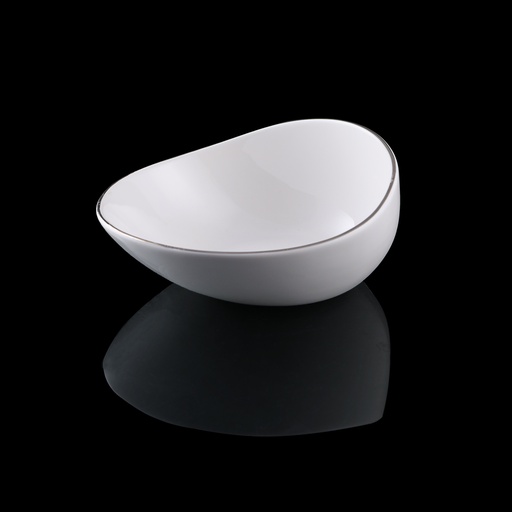 [03-160] Porcelain Silver 17.8 cm Round Bowl