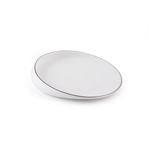 [03-161] Porcelain Silver BB Plate 15 cm