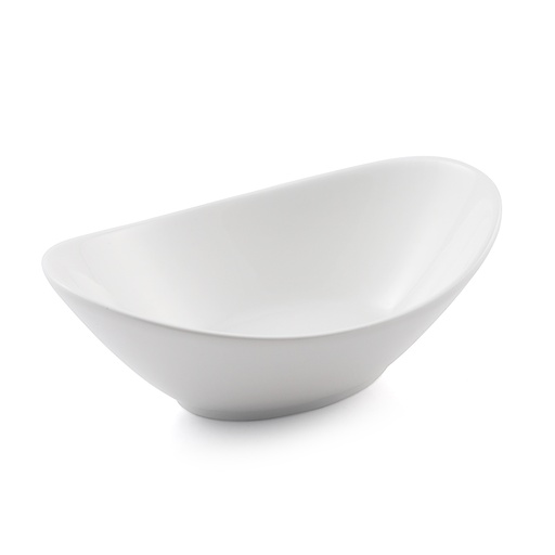 [03-164] White Deep Boat Bowl 18 cm