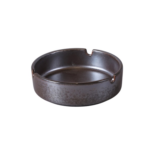 [08-139D3] منفضة سجائر مستديرة بورسلان 4" لون اسود 