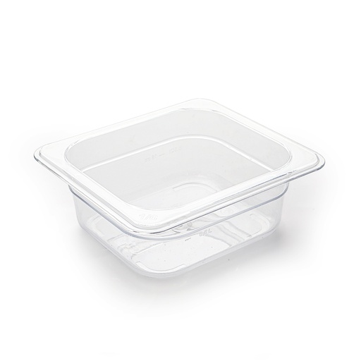 [13-087N] PC Plastic Transparent One Sixth Size Food Pan 6.5 cm