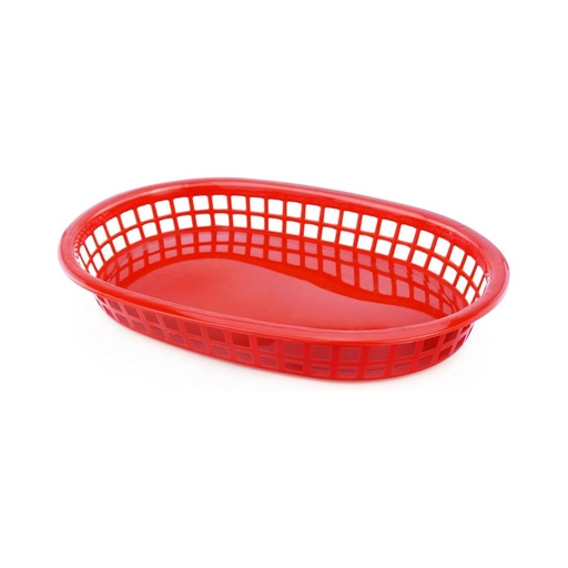 [13-1005] Red Oval Bread / French Fries Basket