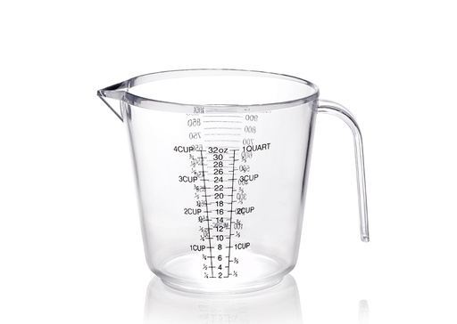 [13-115B-U100] Transparent Measurment Jug 1 Liter