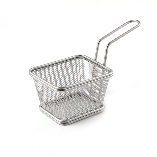 [13-1258] Stainless Steel Rectangular Fry Basket 10.5 cm