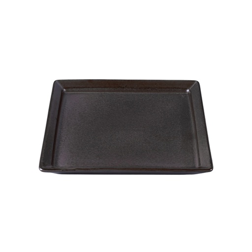[08-1555D3] طبق مربع بورسلان 14 × 14 سم لون اسود 