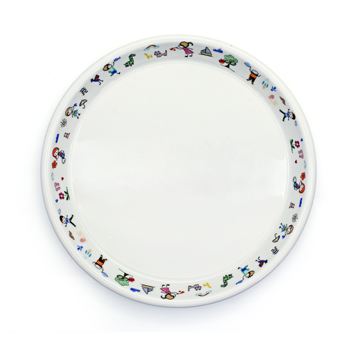 [08-1564KD] Porceletta Ivory Porcelain 9" Kids round plate