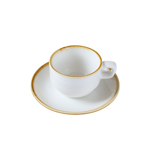 [08-156D1] Porceletta Ivory Mocha Coffee Cup & Saucer 80 ml