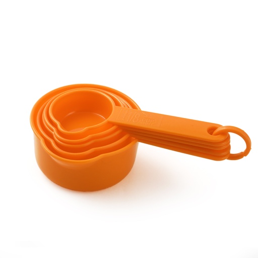 [13-312] Orange Plastic Measuring Cups