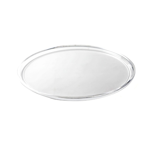 [13-347] Acrylic Round Clear Rose Plastic Tray 38 cm