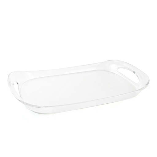 [13-357] Acrylic Rectangular Rose Plastic Tray