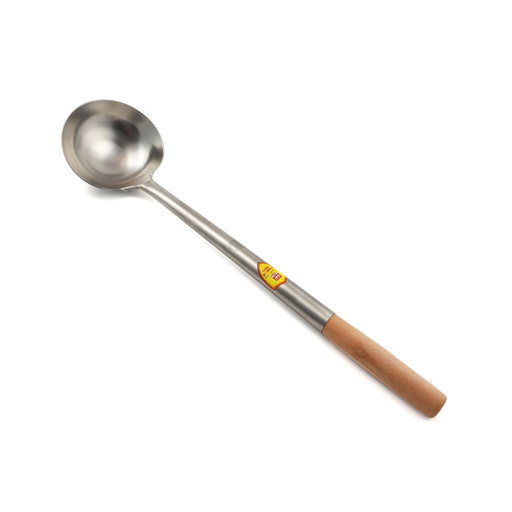 [13-423] Stainless Steel Soup XXXL Ladle Brown
