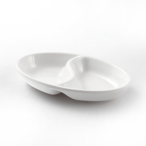 [13-530] White Melamine Deep Plate 13.1 cm