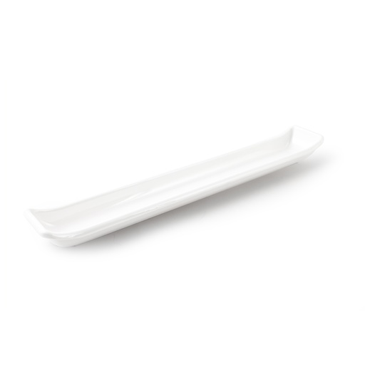 [13-532] White Melamine Rectangular Flat Plate 36.4 cm