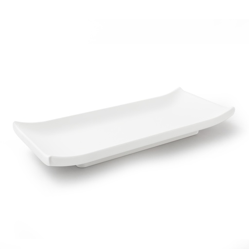 [13-533] White Melamine Frosted Plate 22.6 cm / 9"