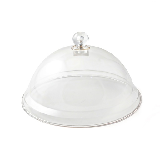 [13-562-U50] Transparent Plastic Dome Cover with Handle 26 cm