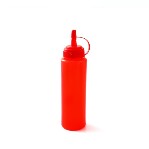 [13-750RD] Red Plastic Squeezer Red 240 ml with Lid